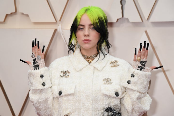 La cantante Billie Eilish, en los Oscar de 2020.