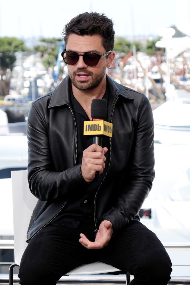 Dominic Cooper during an interview at Comic-Con in 2019