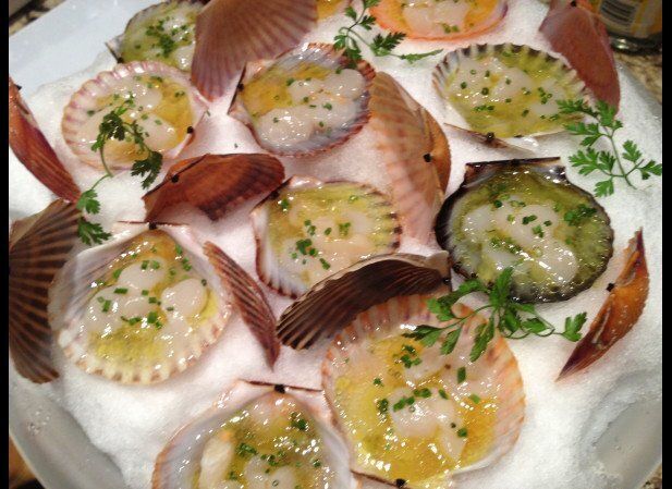 Taylor Bay Scallops With Lime, Over Snow!