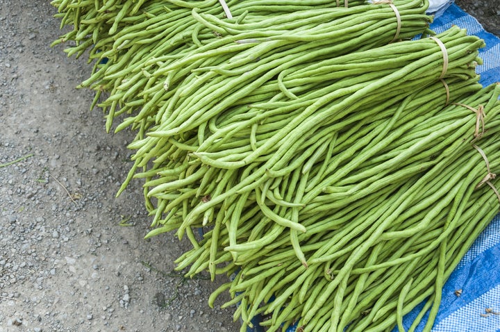 heap of yard long bean on sale ...