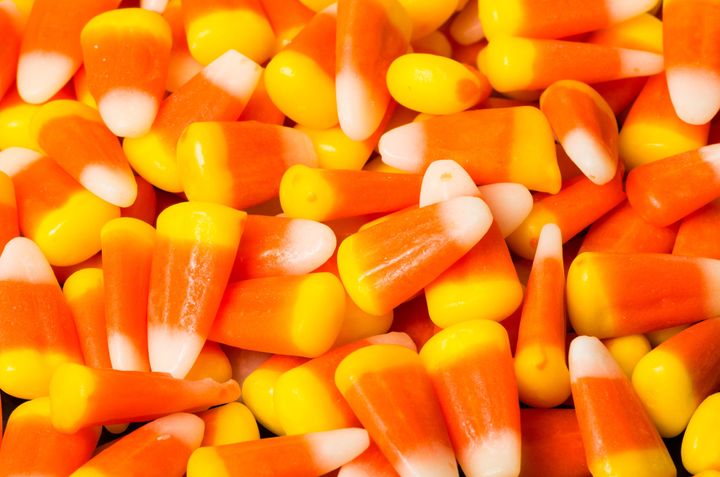 background of sweet candy corn...