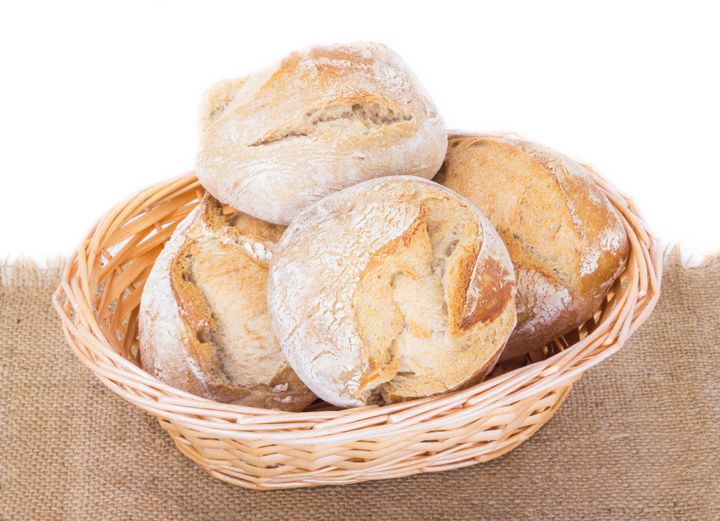 basket with bakery products