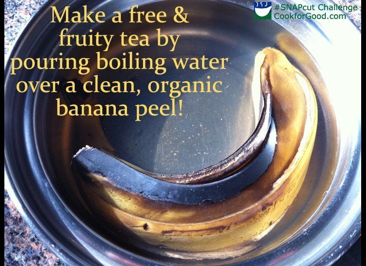 1. Save banana peels for tea.