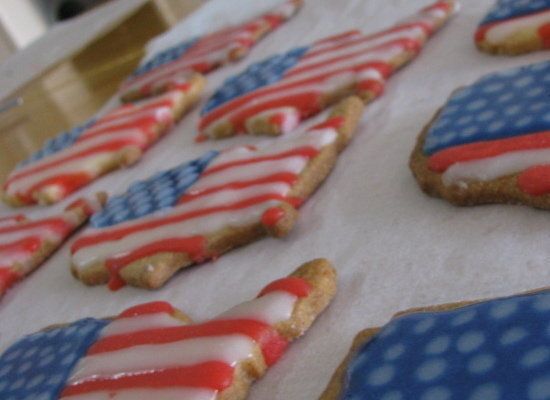 US Shaped, American Flag Sugar Cookies (Reader-Submitted)