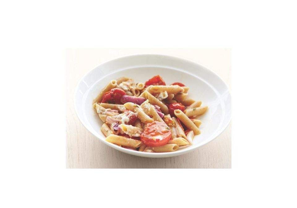 Whole-Wheat Penne with Tomatoes and Red Onion