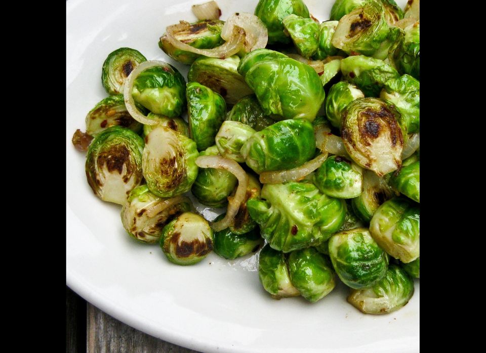 Pan Roasted Brussels Sprouts with Garlic Anchovy Butter