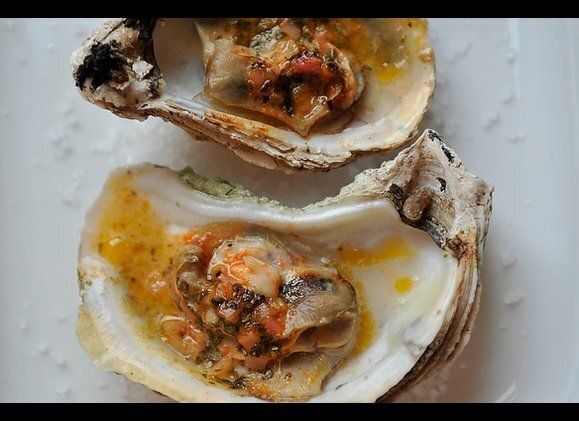 Grilled (or Broiled) Oysters with a Sriracha Lime Butter