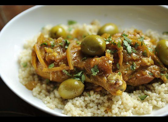 Braised Moroccan Chicken and Olives