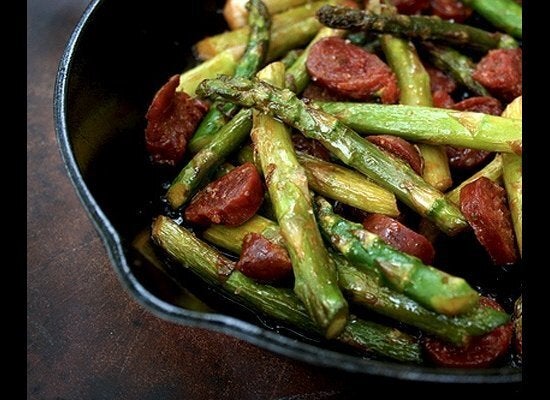 Asparagus With Spanish Chorizo Sausage By Diana Bauman