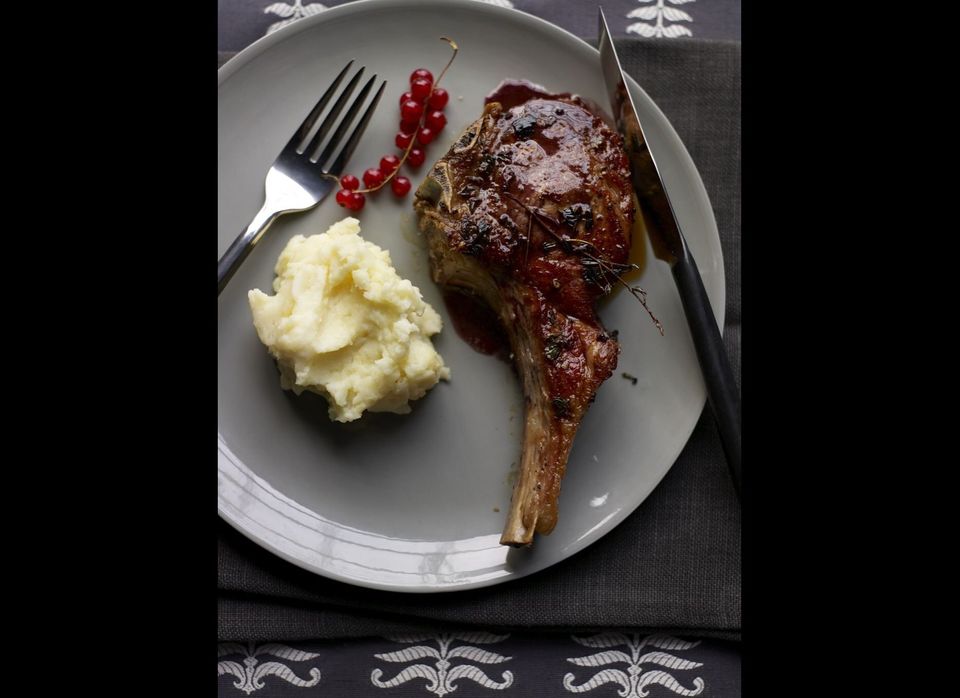 Pan-Roasted Veal Chops with Cabernet Sauce
