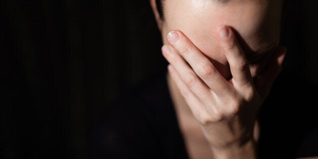 Portrait of sad young woman. 