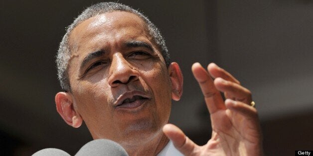 US President Barack Obama speaks on climate change on June 25, 2013 at Georgetown University in Washington, DC. Obama said Tu
