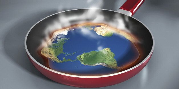 Global warming concept with earth melted down in a frying pan. High resolution 3D rendering.World map's obtained from the Nasa public domain archive and then has been modified for required diffuse and bump maps.Link: http://veimages.gsfc.nasa.gov/7100/world.topo.bathy.200401.3x5400x2700.jpgSimilar images:
