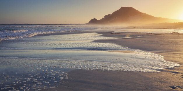 Surf on silversand beach, Bettys Bay, South Africa