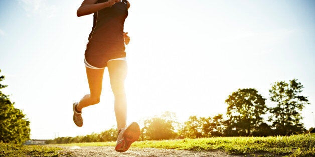 Young woman running, Sweden.