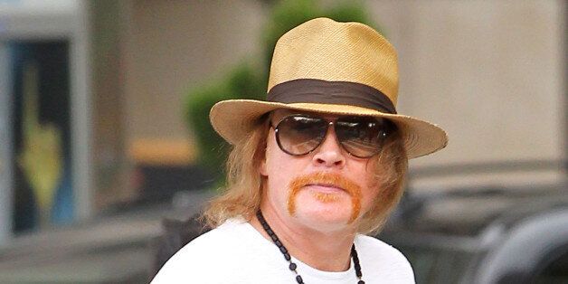 Axl Rose sighting at Central Park South on April 22, 2010 in New York City.
