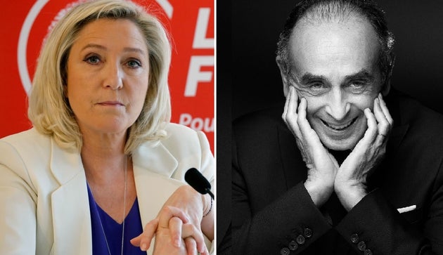 Marine Le Pen (photo by Chesnot/Getty Images) et Éric Zemmour (photo JOEL SAGET / AFP)