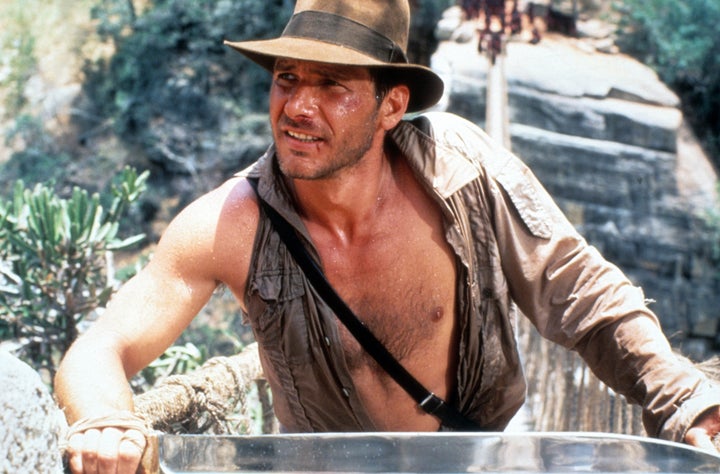 Ford in a scene from the film "Indiana Jones And The Temple Of Doom" in 1984.