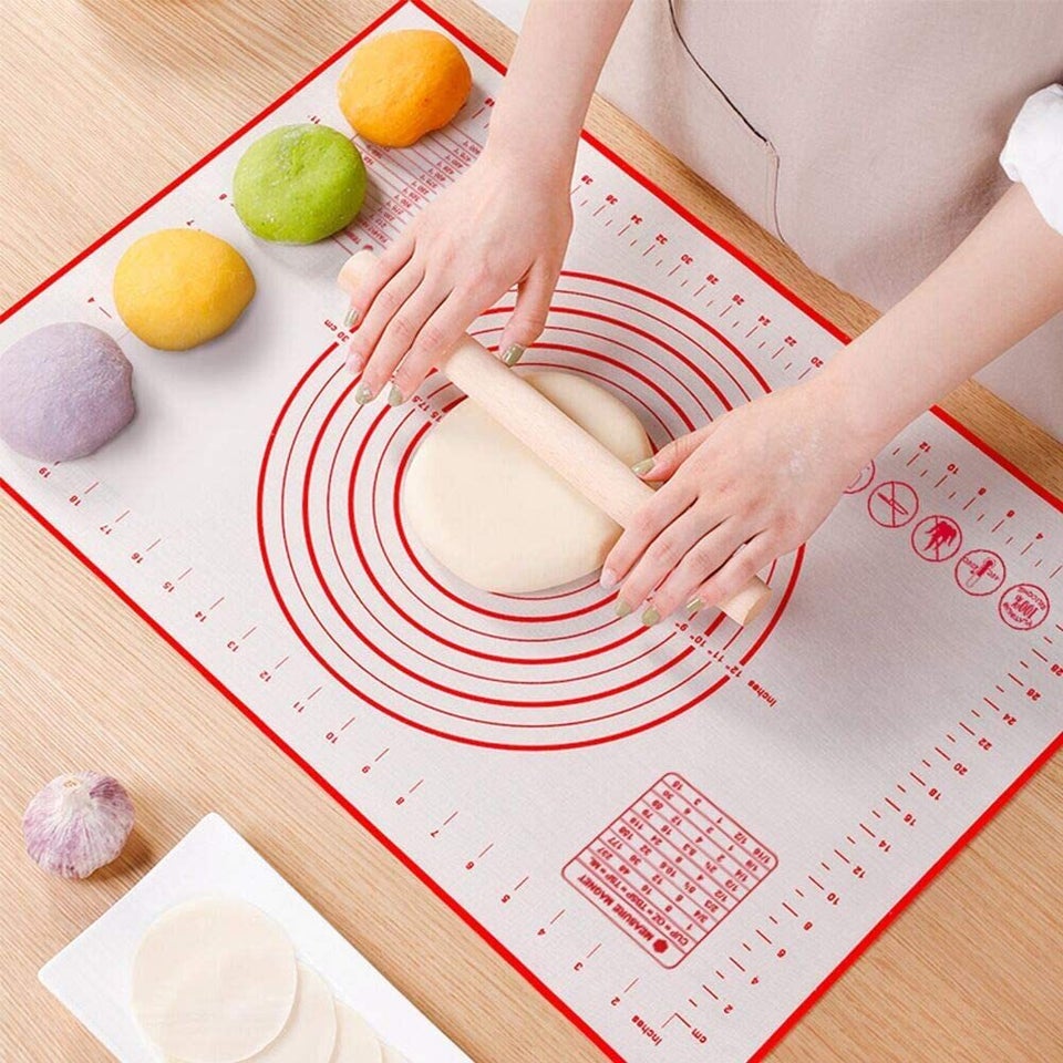 Silicone Baking Mat Red Pyramid - Nonstick Bakeware Microwave Bacon Cooker  Pastry Mats Red BBQ Grill Mat Baking Supplies - 16 X 11'' Healthy Food