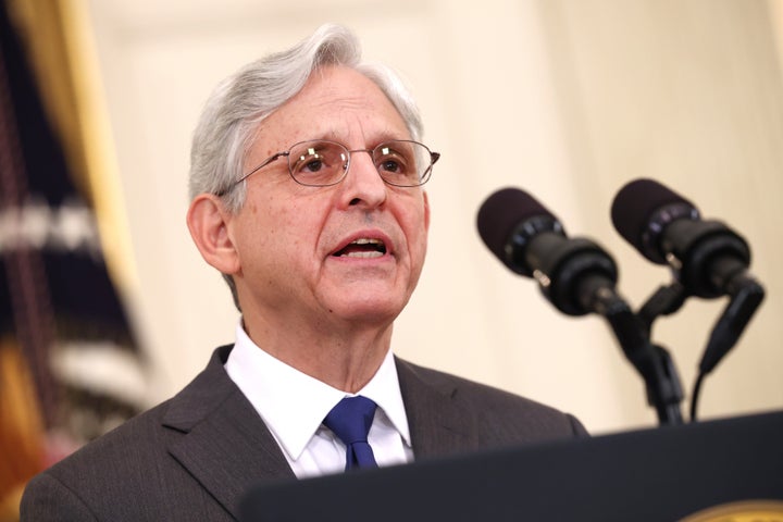 U.S. Attorney General Merrick Garland delivers remarks on gun crime prevention measures at the White House on June 23, 2021. President Joe Biden pledged to aggressively go after illegal gun dealers and to boost federal spending in aid to local law enforcement. 