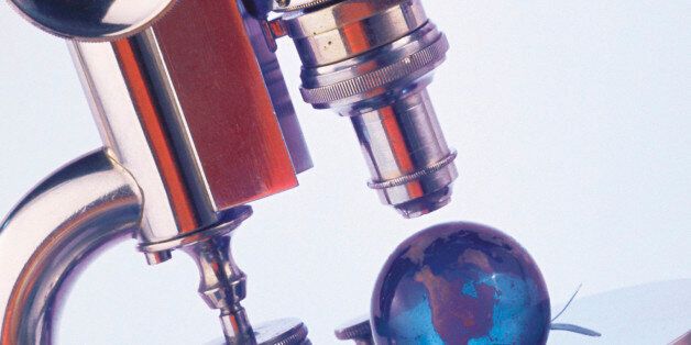 Microscope with globe