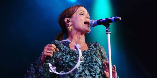 PERTH, SCOTLAND - JULY 28: Belinda Carlisle performs on stage on Day 3 of Rewind 80s Festival 2013 at Scone Palace on July 28, 2013 in Perth, Scotland. (Photo by Scott Campbell/Redferns via Getty Images)