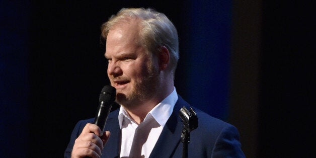 NEW YORK, NY - FEBRUARY 28: Jim Gaffigan performs onstage at Comedy Central Night Of Too Many Stars at Beacon Theatre on Feb