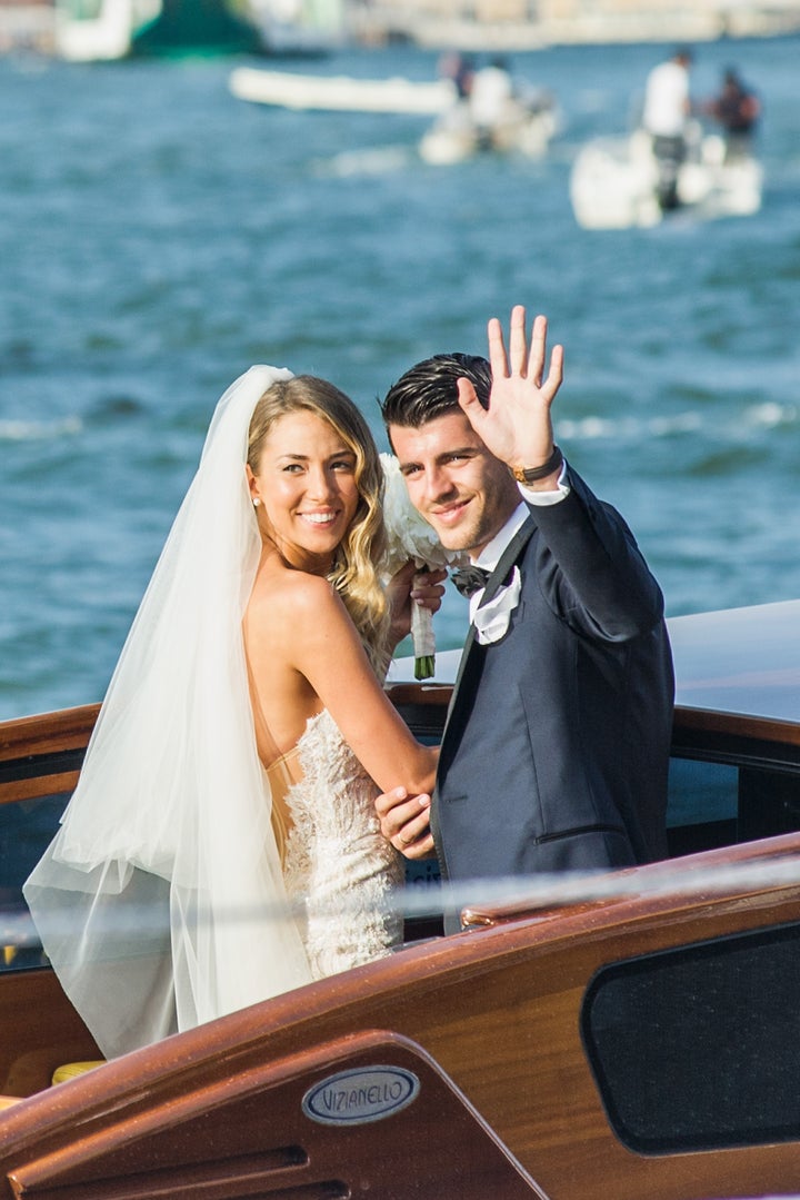 La pareja, el día de su boda