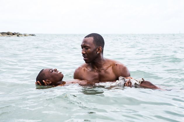 Alex R. Hibbert and Mahershala Ali in Moonlight