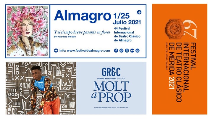 Carteles de festivales de verano.