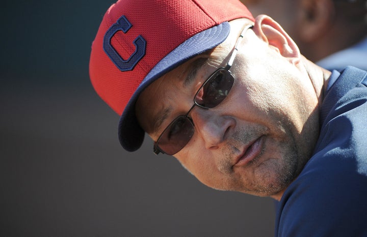 SURPRISE, AZ - FEBRUARY 28: Manager Terry Francona of the Cleveland Indians looks on during the game against the Texas Rangers on February 28, 2013 in Surprise, Arizona. (Photo by Lisa Blumenfeld/Getty Images)