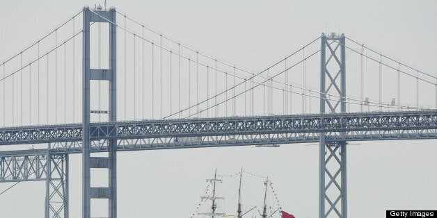 BALTIMORE, MD June 13, 2012 One of the Tall Ships goes under the Bay Bridge on their way to Baltimore to join the celebration for its role in the War of 1812 and the Star-Spangled Banner on June 13, 2012 in Washington, DC (Photo by Jonathan Newton/The Washington Post via Getty Images)