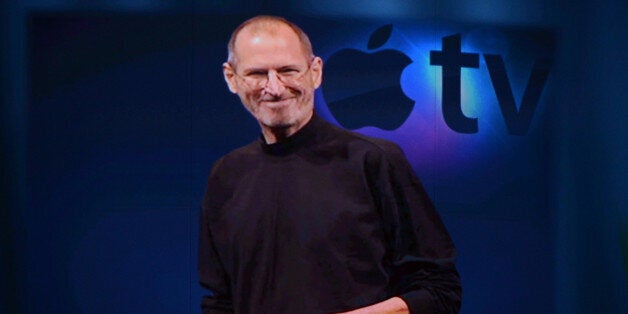 LOS ANGELES, CA - SEPTEMBER 23: Co-Founder of Apple Steve Jobs is featured in the In Memoriam tribute during the 64th Annual Primetime Emmy Awards at Nokia Theatre L.A. Live on September 23, 2012 in Los Angeles, California. (Photo by Kevin Winter/Getty Images)