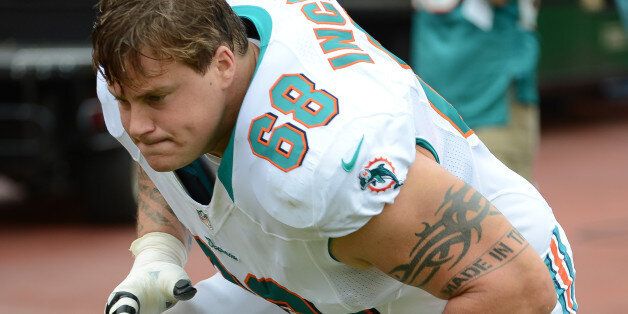 MIAMI, FL - SEPTEMBER 16: Richie Incognito #68 of the Miami Dolphins warms up before a NFL game at Sun Life Stadium against the Oakland Raiders on September 16, 2012 in Davie, Florida. (Photo by Ron Elkman/Sports Imagery/ Getty Images)