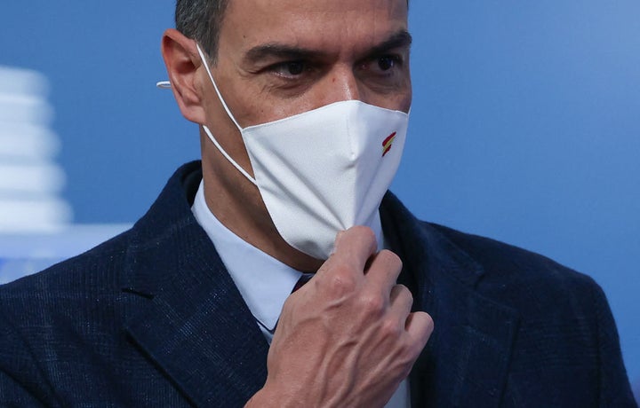 El presidente del Gobierno, Pedro Sánchez, este viernes en Bruselas.