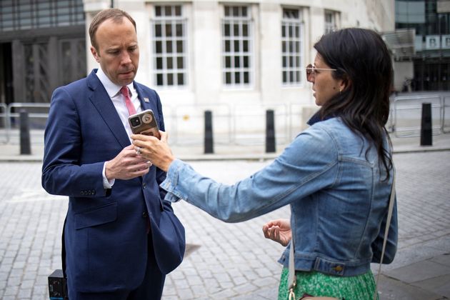 Health Secretary Matt Hancock and his aide Gina Coladangelo. 