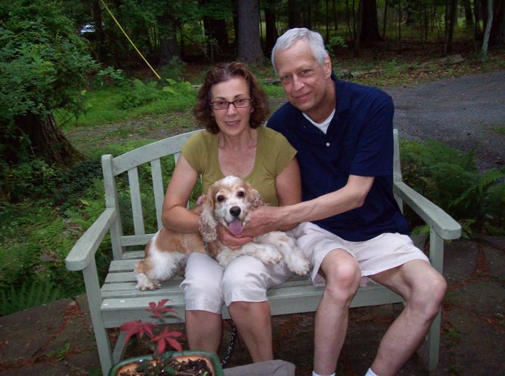The author, Steve and Cassie, shortly after Steve's chemo and radiation treatments in Woodstock, New York, in 2012.