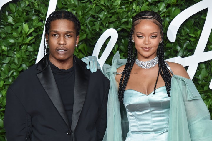 A$AP Rocky and Rihanna at The Fashion Awards held on December 02, 2019 in London, England.
