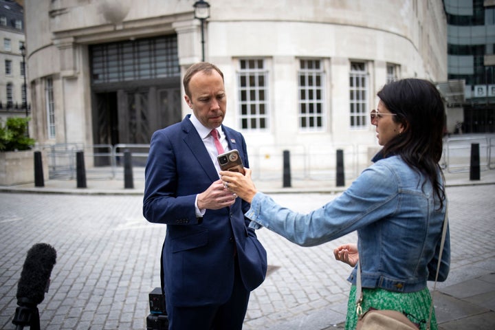 Matt Hancock pictured with his aide Gina Coladangelo earlier this month