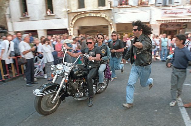 Une statue rendant hommage à Johnny Hallyday représentant une moto Harley-Davidson doit être érigée à Paris, mais elle divise la majorité municipale (photo d'archive de 1994 prise à Carpentras).