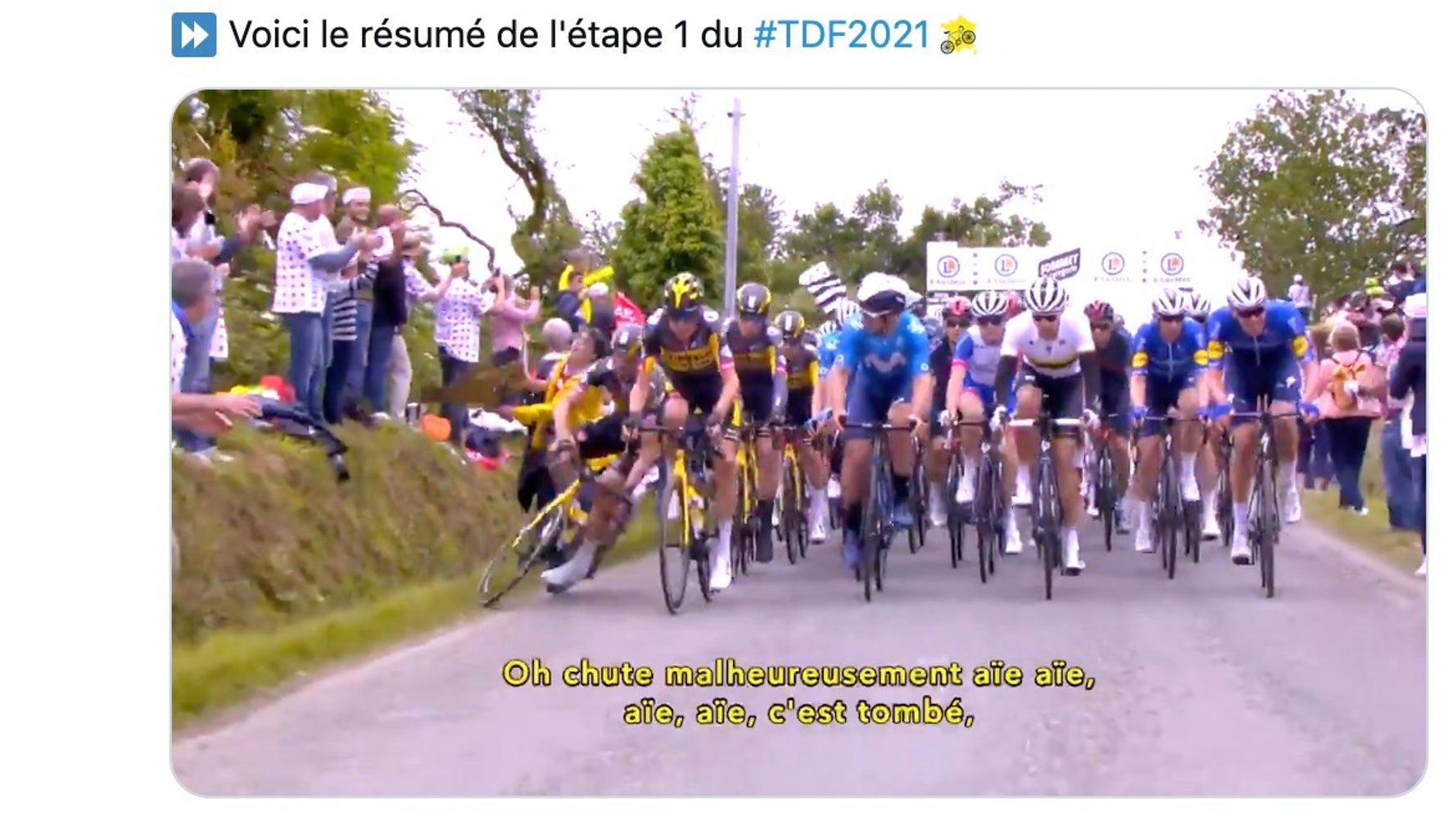 看板を手にコースへ乗り出し ツール ド フランス で観客が大規模な落車を引き起こす ハフポスト 看板を手にコースへ乗り出し ツール ド フランス で観客が大規模な落車を引き起こす ハフポスト