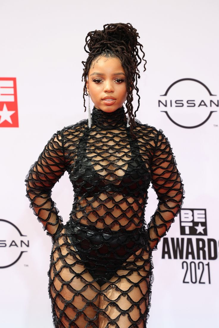 Chloe Bailey of Chloe x Halle attends the BET Awards 2021. Chloe x Halle is nominated for several awards.