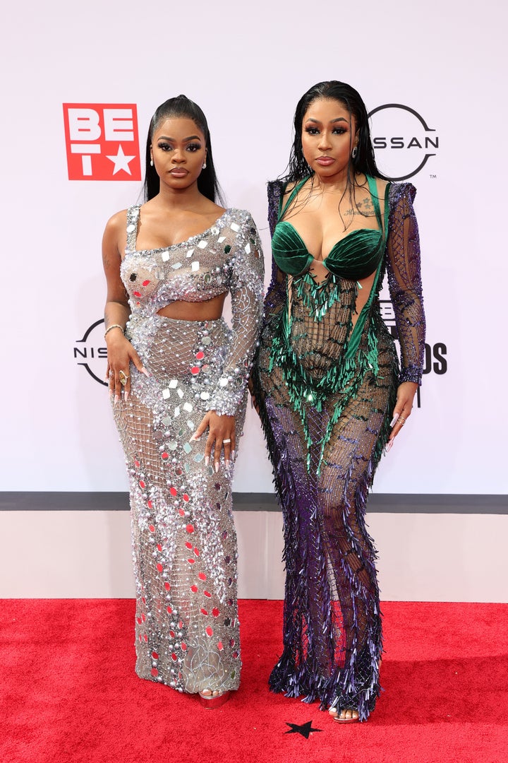 JT and Yung Miami of City Girls attend the BET Awards 2021.