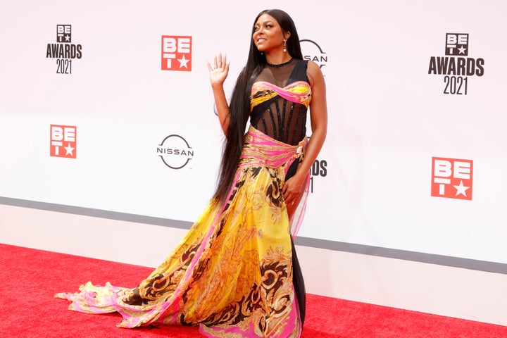 Host Taraji P. Henson attends the BET Awards 2021.
