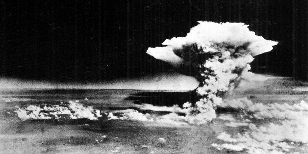 An aerial photograph of Hiroshima, Japan, shortly after the 'Little Boy' atomic bomb was dropped. Dated 1945 (Photo by: Universal History Archive/UIG via Getty images)