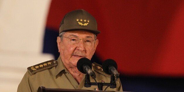 Cuban President Raul Castro gives a speech during a ceremony marking the 55th anniversary of the Cuban Revolution, on January 1, 2014 in Santiago de Cuba, almost 900 km southeast of Havana. AFP PHOTO / Alejando Ernesto / POOL (Photo credit should read ALEJANDRO ERNESTO/AFP/Getty Images)