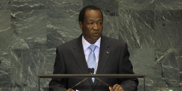 Burkina Fasso President Blaise CompaorÃ© addresses the UN General Assembly at the United Nations headquarters in New York on September 25, 2009. AFP PHOTO/Emmanuel Dunand (Photo credit should read EMMANUEL DUNAND/AFP/Getty Images)