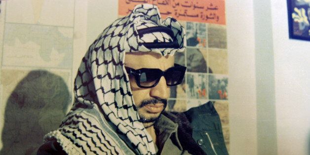 This is an undated file photograph of Palestinian leader Yasser Arafat, made available by the Palestinian Authority in Gaza City of the Gaza Strip. (AP Photo/Palestinian Authority)