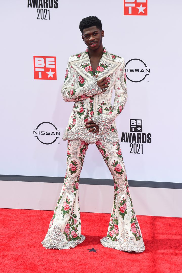 Lil Nas X in his second red carpet ensemble of the night