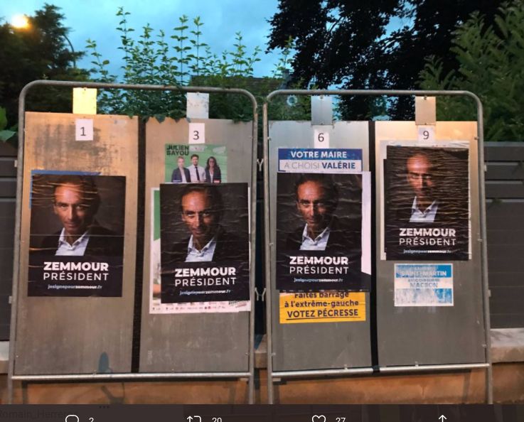 "Zemmour président": qui se cache derrière cette campagne d'affichage?